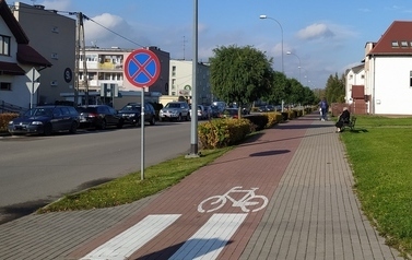 ścieżka rowerowa ulica Ogrodowa