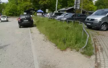 teren  na miejsce postoju rower&oacute;w Pochylnia Buczyniec przed przebudową