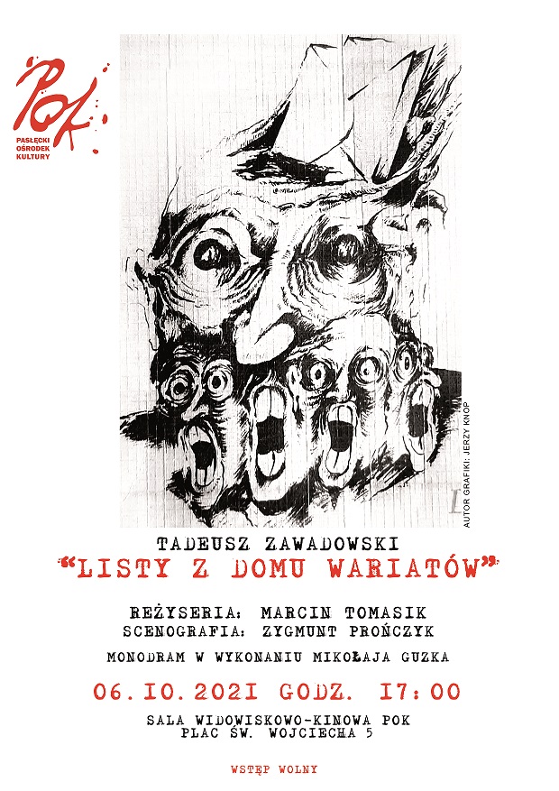 Listy z domu wariatów - plakat