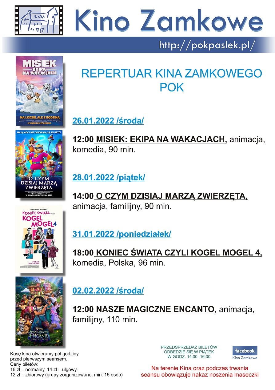 Repertuar Kina Zamkowego Ferie 2022