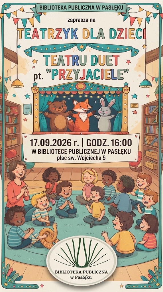 plakat informacyjny o&nbsp;teatrzyku dla dzieci
