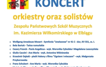 Zdjęcie do Występ orkiestry oraz solist&oacute;w Zespołu Państwowych Szk&oacute;ł Muzycznych im. Kazimierza Wiłkomirskiego w Elblągu