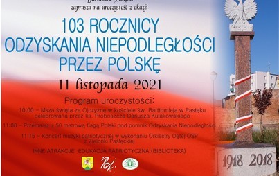 Zdjęcie do 11 listopada - uroczystość odzyskania niepodległości przez Polskę