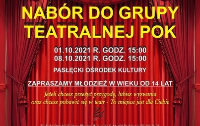 Zdjęcie do NAB&Oacute;R DO GRUPY TEATRALNEJ POK