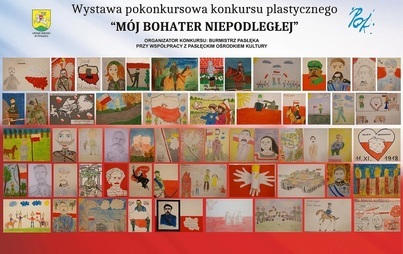 Zdjęcie do WERNISAŻ WYSTAWY POKONKURSOWEJ KONKURSU PLASTYCZNEGO ZORGANIZOWANEGO PRZEZ BURMISTRZA PASŁĘKA PT. "M&Oacute;J BOHATER NIEPODLEGŁEJ"