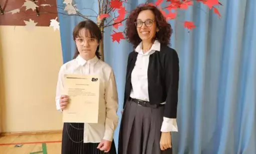 Zdjęcie do Finalistka Wojew&oacute;dzkiego Konkursu z Języka Angielskiego ze Szkoły Podstawowej w Rogajnach