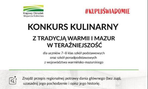 Zdjęcie do I edycja Konkursu Kulinarnego &bdquo;Z tradycją Warmii i Mazur w teraźniejszość&rdquo;