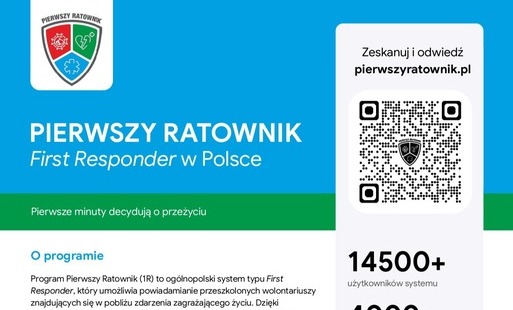 Zdjęcie do Pierwszy Ratownik &ndash; dołącz do systemu, kt&oacute;ry pomaga ratować życie!