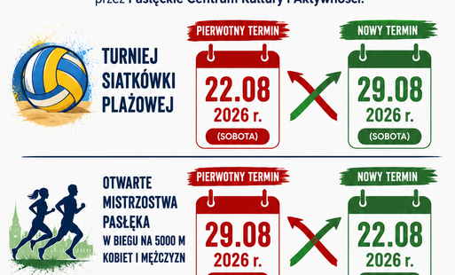 Zdjęcie do Informacja o zmianie termin&oacute;w wydarzeń sportowych